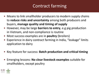 Livestock marketing and supply chain management of livestock products 