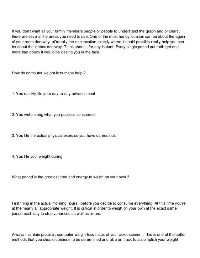 is a free of charge weight reduction graph and or chart useful