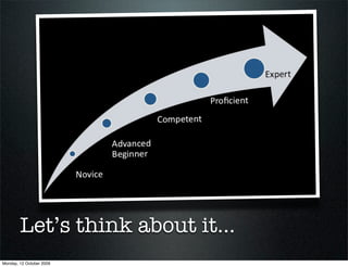 Let’s think about it...
Monday, 12 October 2009
 