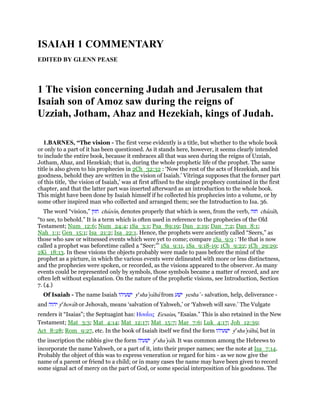 Isaiah 1 commentary | PDF