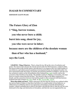 Isaiah 54 Commentary