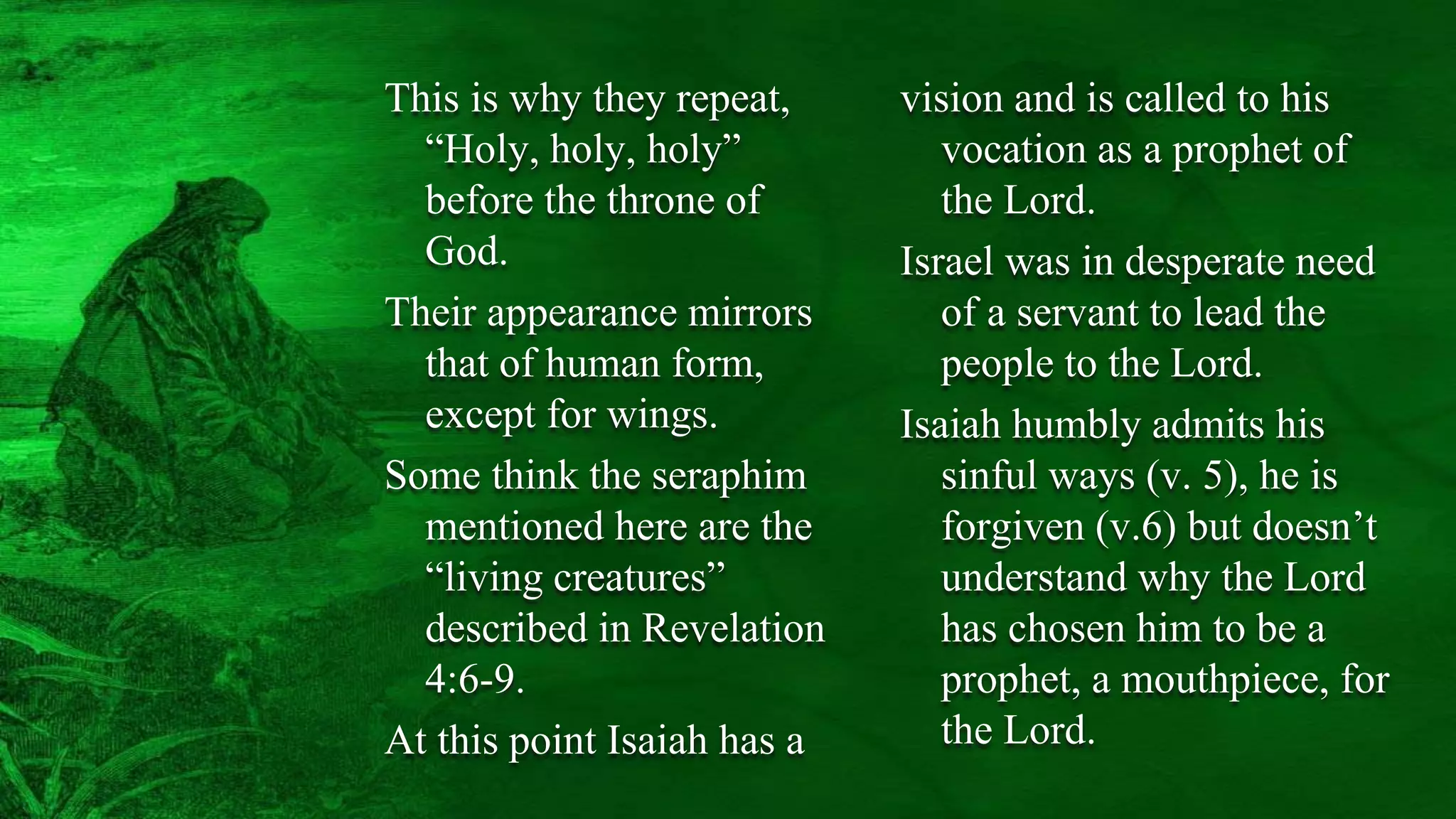 Isaiah 6 Explained 5th Sunday - First Reading - Isaiah 6:1–2a, 3–8 | PPSX