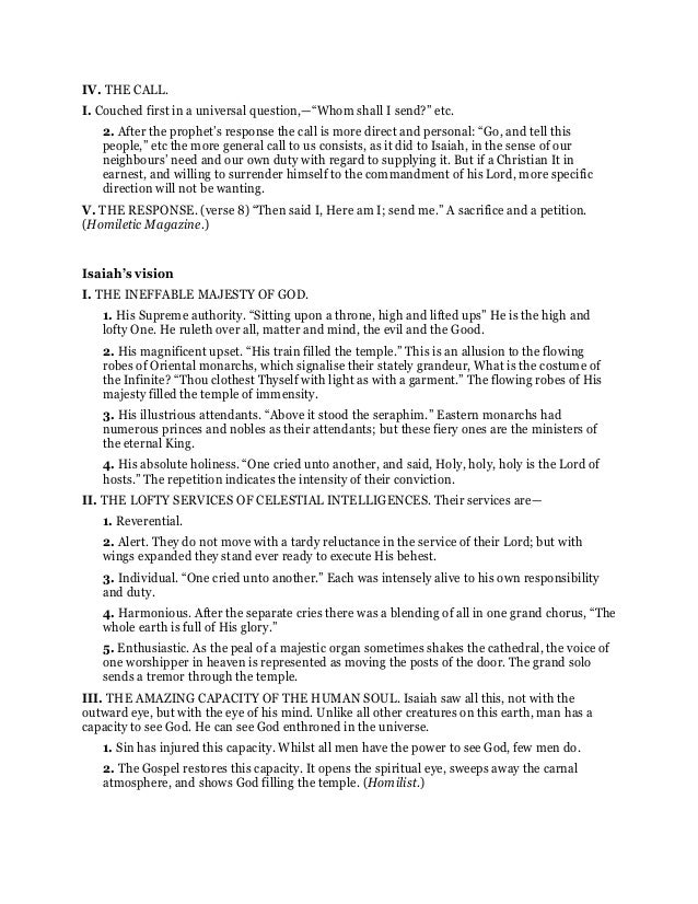 a commentary on isaiah 6 Matthew henry's commentary – isaiah upgrade to the best value in online bible study want to get the most out of bible gateway. a commentary on isaiah 6 Matthew henry's commentary – isaiah upgrade to the best value in online bible study want to get the most out of bible gateway.