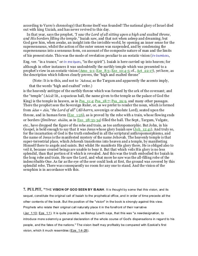 a commentary on isaiah 6 Matthew henry's commentary – isaiah upgrade to the best value in online bible study want to get the most out of bible gateway. a commentary on isaiah 6 Matthew henry's commentary – isaiah upgrade to the best value in online bible study want to get the most out of bible gateway.