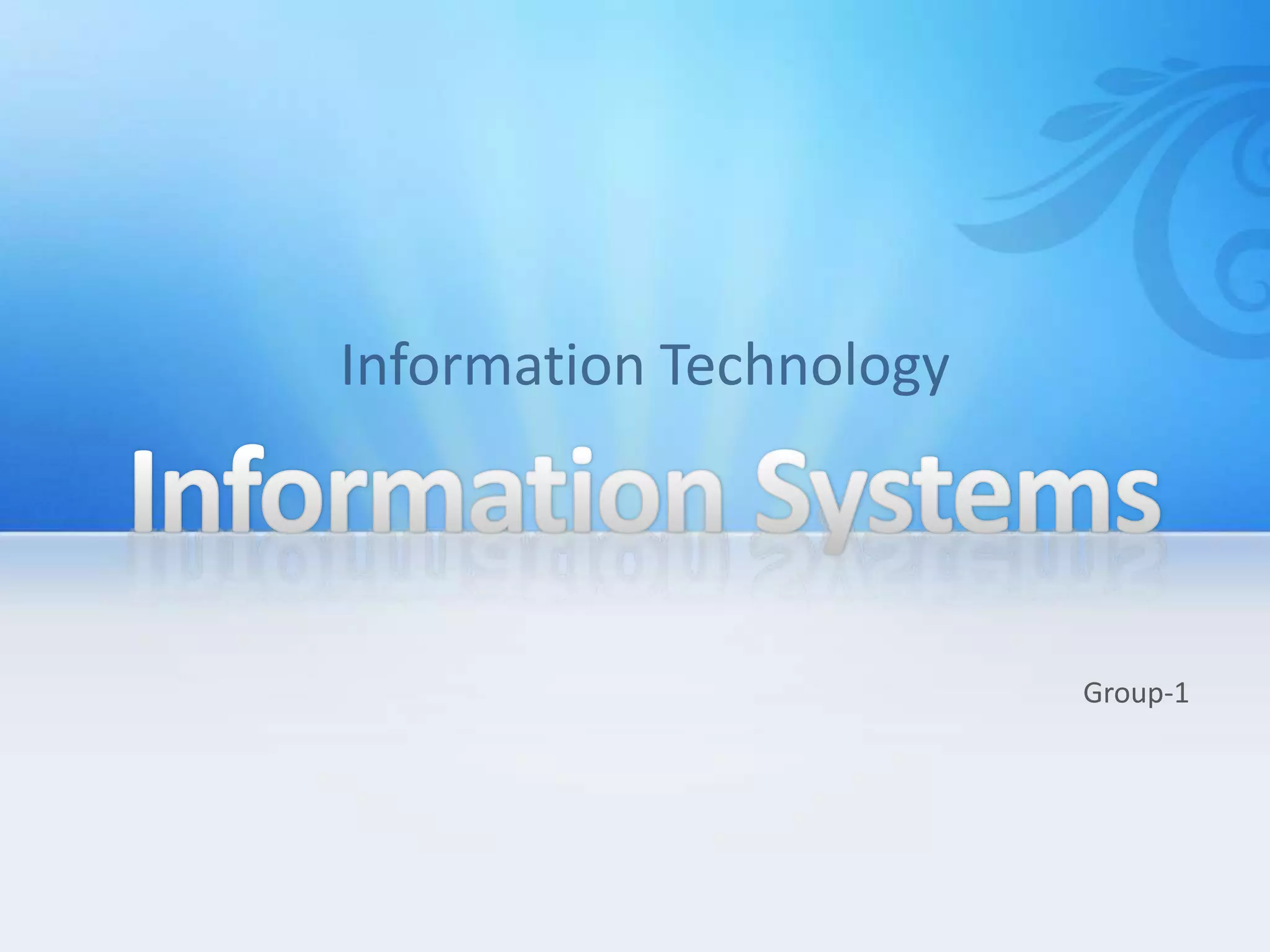 Information System (IS) versus Information Technology (IT)