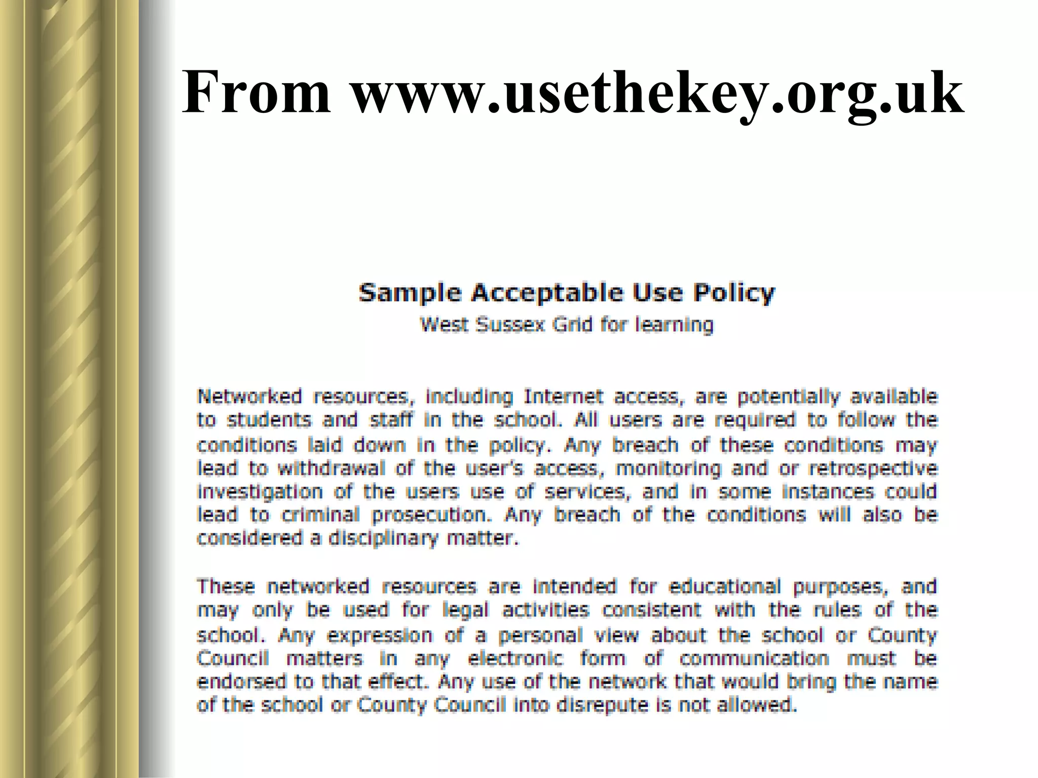 From www.usethekey.org.uk 