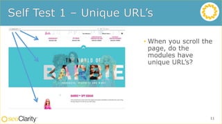 • When you scroll the
page, do the
modules have
unique URL’s?
11
 