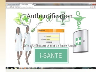 - Nom d’Utilisateur et mot de Passe Requis!
Authentification
 
