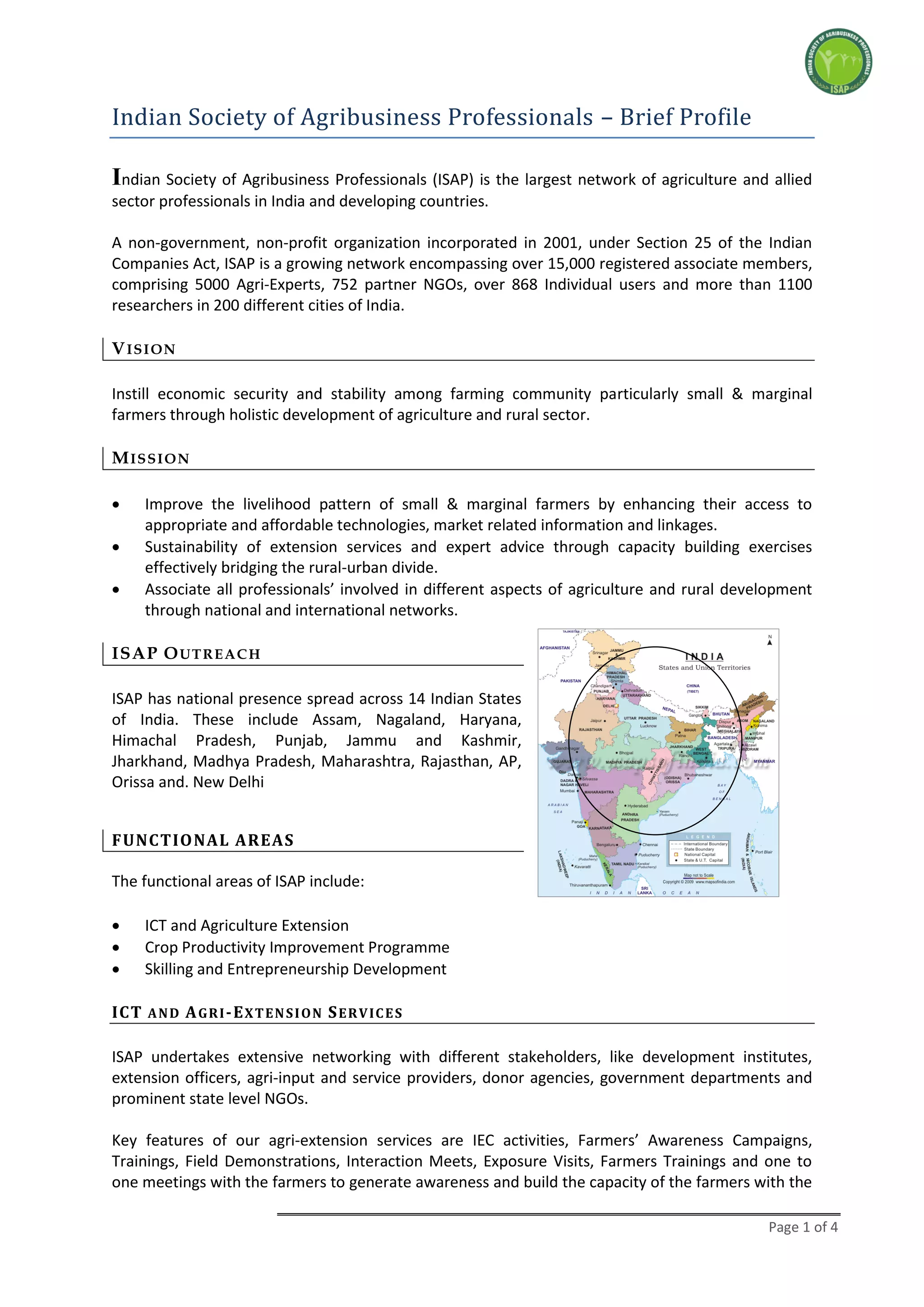 Indian Society of Agribusiness Professionals | PDF