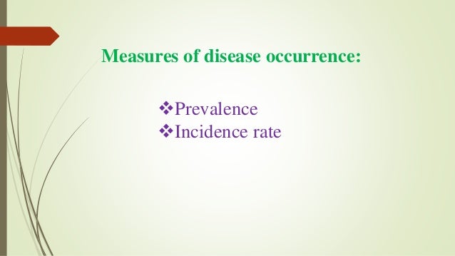 prevalence and incidence rate