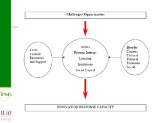 Innovation systems approach for agricultural transformation