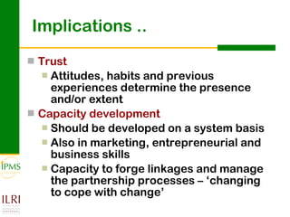 Innovation systems approach for agricultural transformation