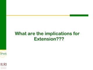 Innovation systems approach for agricultural transformation