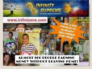 ALMOST 800 PEOPLE EARNING  MONEY WITHOUT LEAVING HOME! OVER 2,000 PRODUCTS ALREADY DELIVERED FOR FREE! 