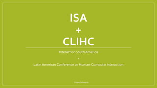 U X T A L K S
Overview
Interaction South America
2015
ISA2015
 