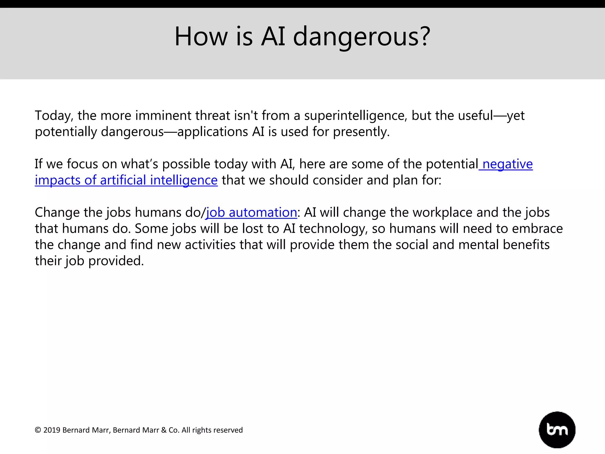 Is Artificial Intelligence (AI) A Threat To Humans? | PPTX