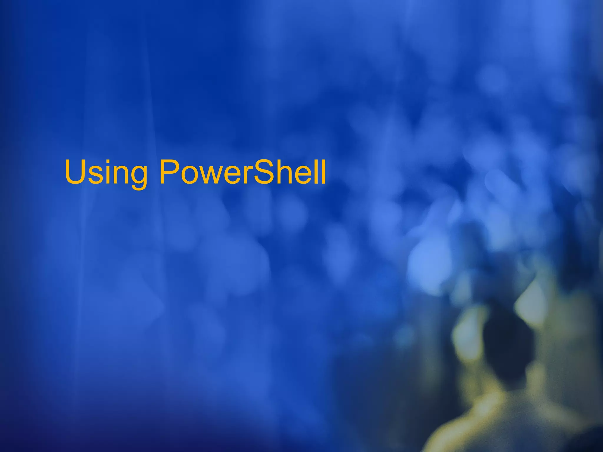 Using PowerShell 