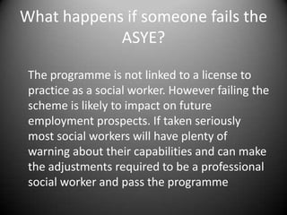 Is the ASYE mandatory for all newly qualified social workers? | PPTX