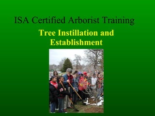 ISA Certified Arborist Training Tree Instillation and Establishment 