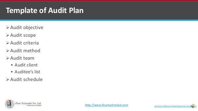 iso 27001 2013 is audit plan by software outsourcing company in i