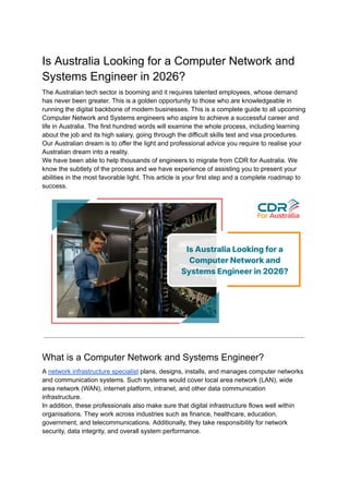 Comprehensive Guide to Computer Network and Systems Engineering Careers ...