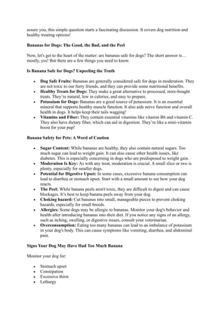 Curated visual reference: Visual Reference: Is Banana Safe For Dogs Everything You Need To Know