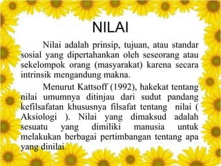 Nilai, Moral dan Hukum