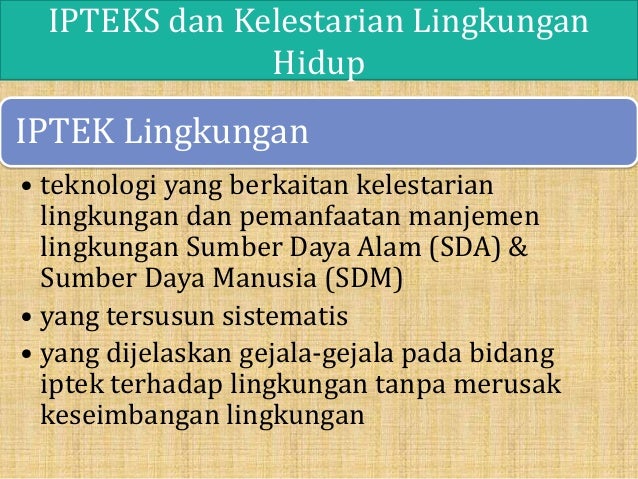 Isbd Manusia Ipteks Dan Lingkungan