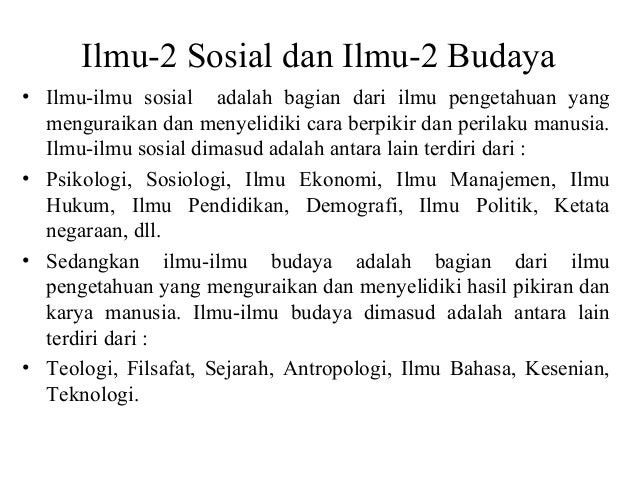 Ilmu Sosial Budaya Dasar