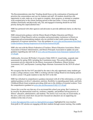 Isbe letter to Illinois Superintendents | PDF