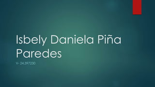 Isbely Daniela Piña
Paredes
V- 24.397230
 