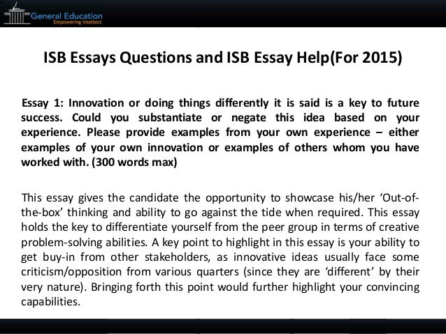 Isb essays pagalguy