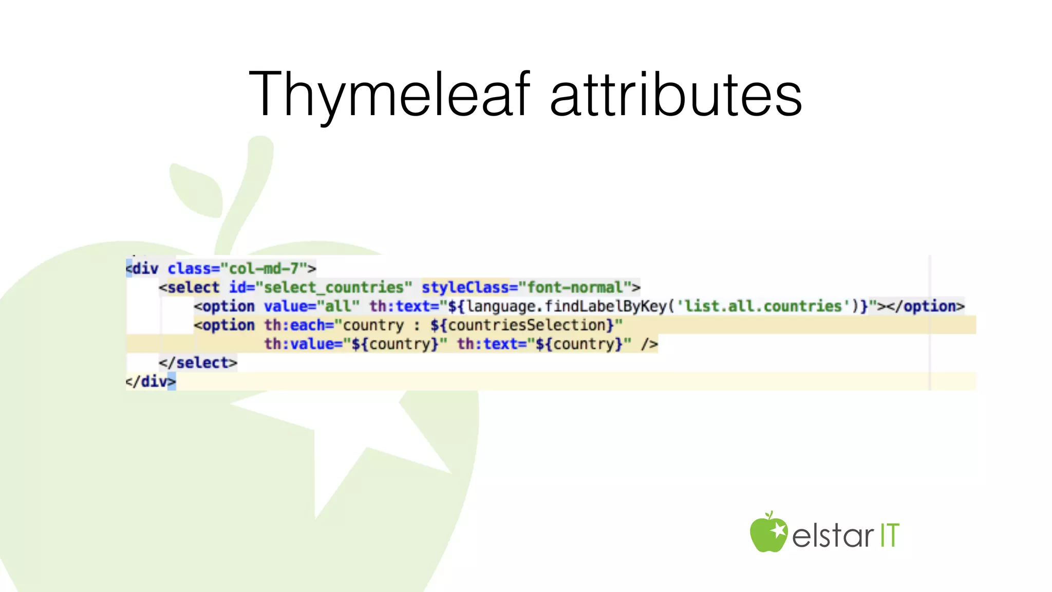 Thymeleaf attributes
 