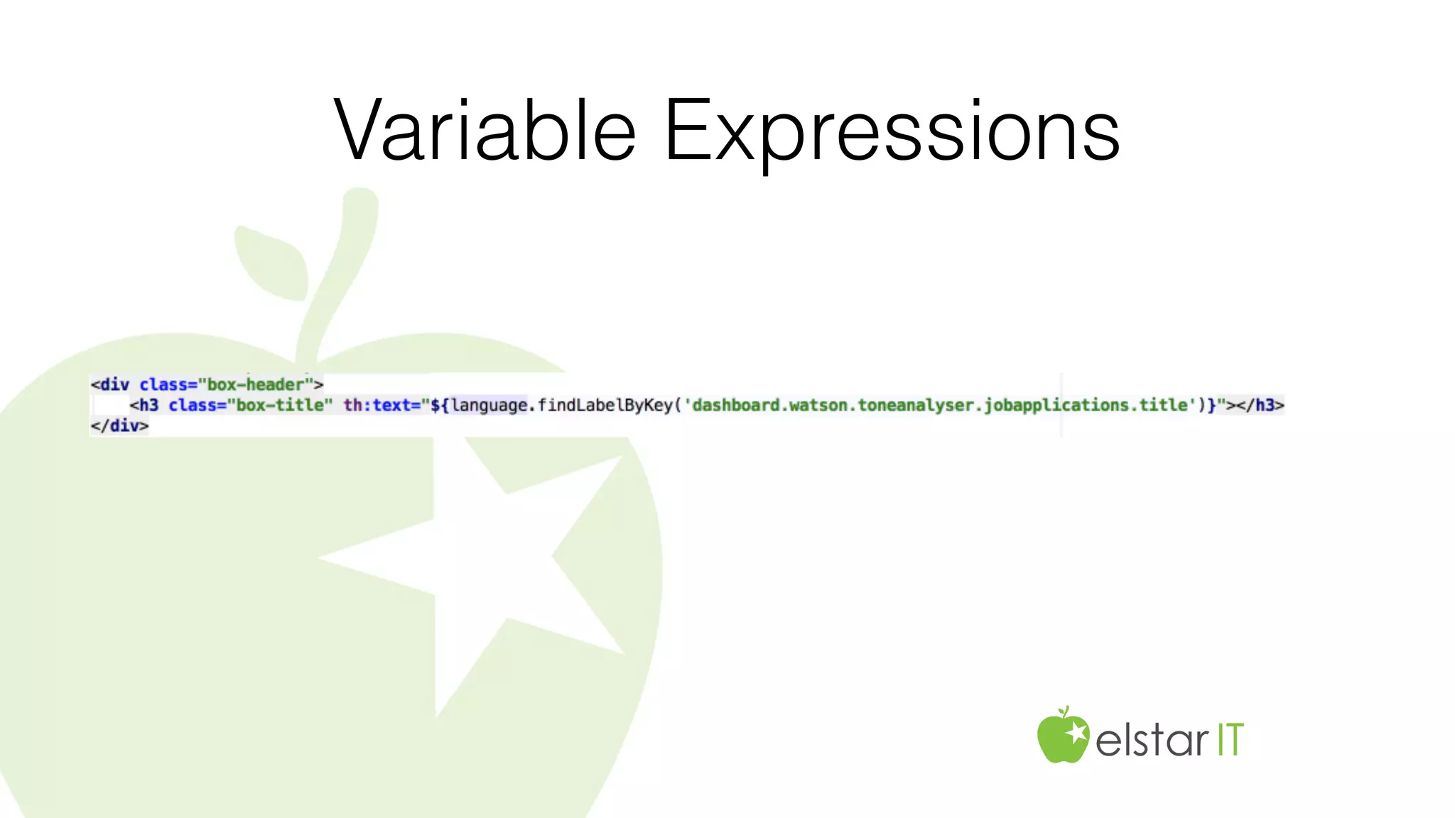 Variable Expressions
 