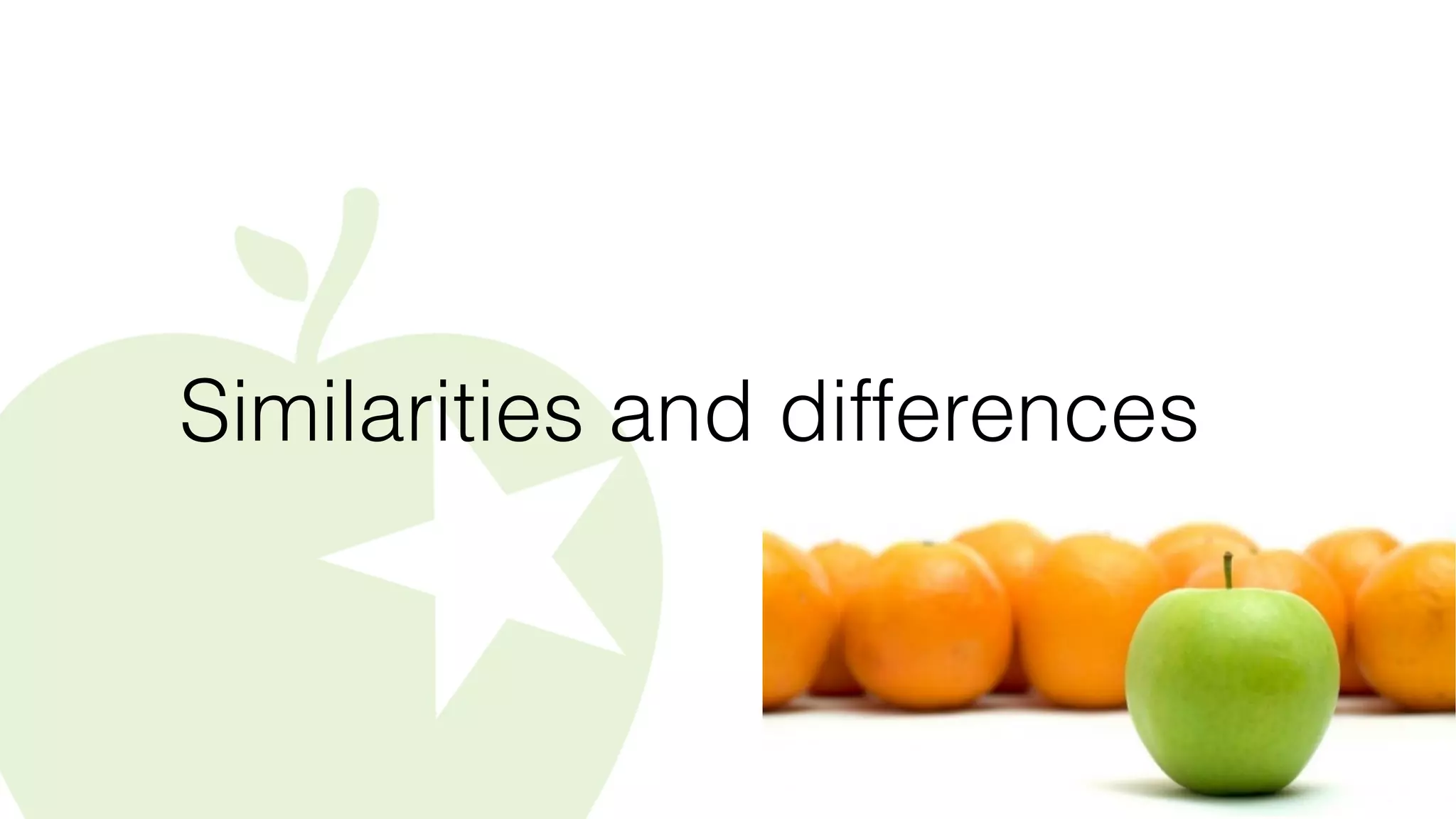 Similarities and differences
 