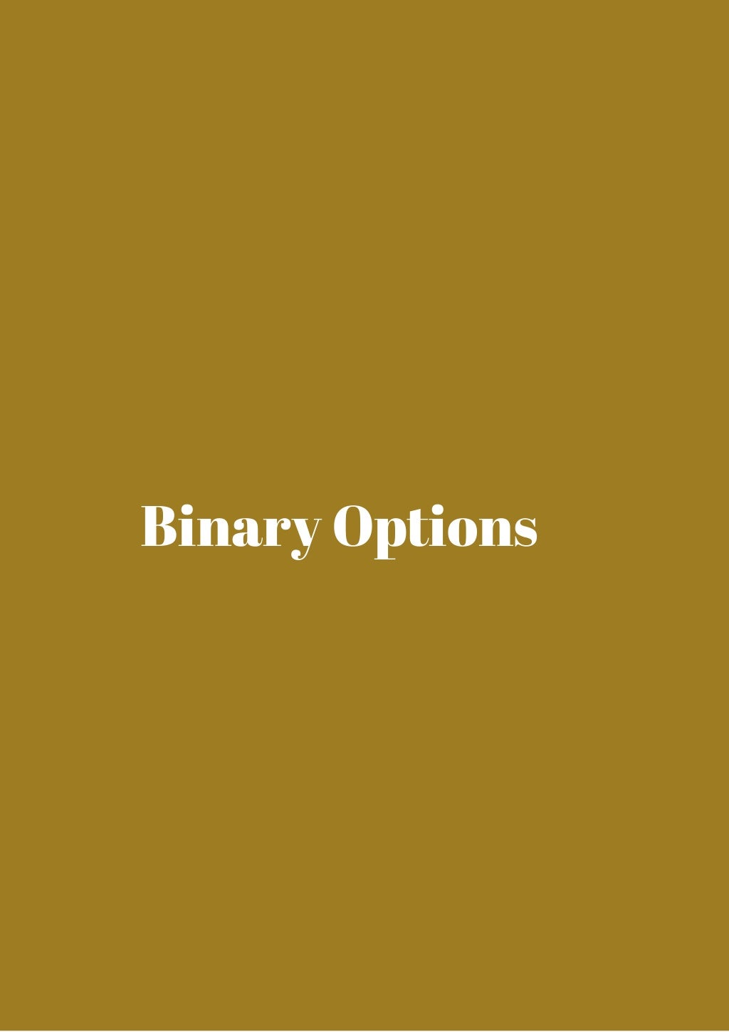 Is binary options legal