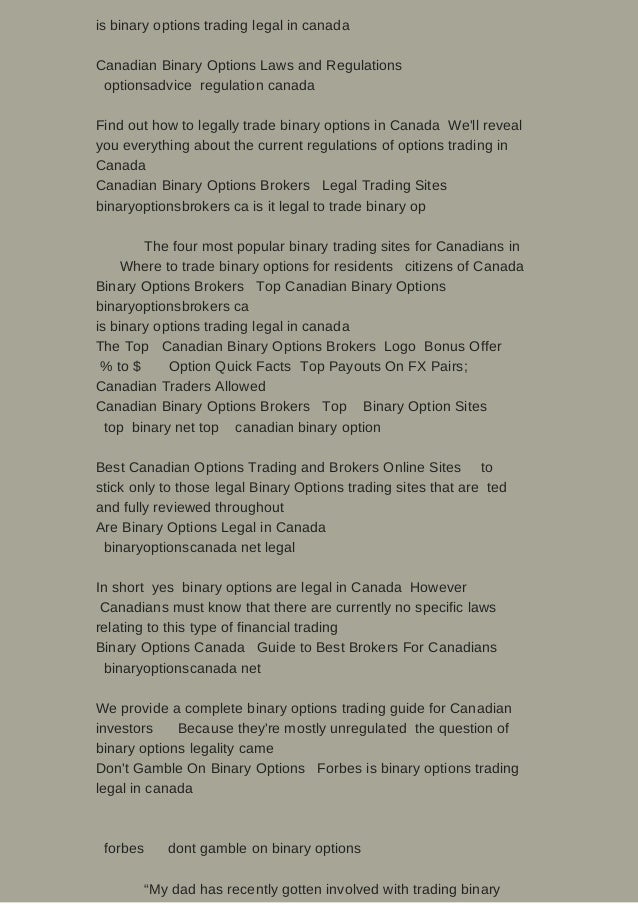 Binary Options Still Under Prosecution - International Law - Italy is binary options legal in canada