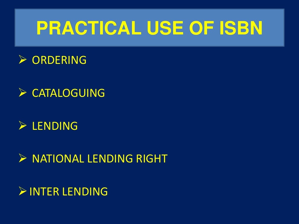 ISBN (International Standard Book Number)