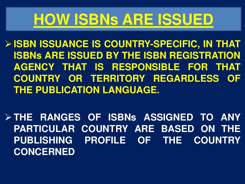 ISBN (International Standard Book Number)