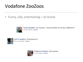 Vodafone ZooZoos Funny, silly, entertaining – on brand 
