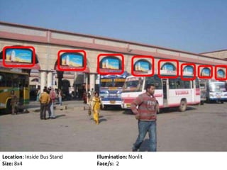 Location: Inside Bus Stand Illumination: Nonlit
Size: 8x4 Face/s: 2
 