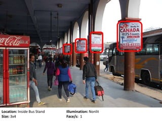 Location: Inside Bus Stand Illumination: Nonlit
Size: 3x4 Face/s: 1
 
