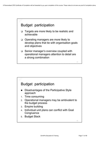 Is Budgeting Necessary? A Discussion on the Current Perpsectives on Budgeting