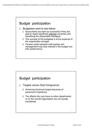 Is Budgeting Necessary? A Discussion on the Current Perpsectives on Budgeting