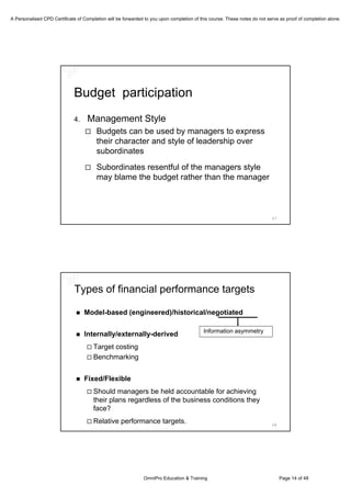 Is Budgeting Necessary? A Discussion on the Current Perpsectives on Budgeting