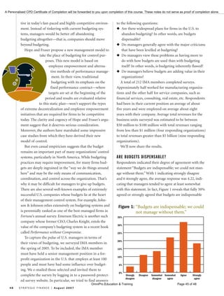 Is Budgeting Necessary? A Discussion on the Current Perpsectives on Budgeting