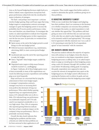 Is Budgeting Necessary? A Discussion on the Current Perpsectives on Budgeting