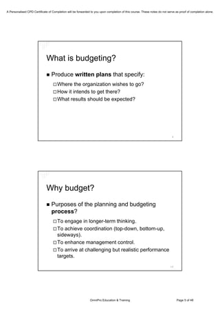 Is Budgeting Necessary? A Discussion on the Current Perpsectives on Budgeting