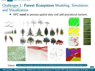 Introduction Challenges Initiatives Tools Conclusion References
Challenges 1: Forest Ecosystem Modeling, Simulation,
and V...