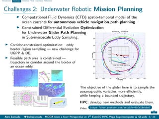 Introduction Challenges Initiatives Tools Conclusion References
Challenges 2: Underwater Robotic Mission Planning
I Comput...